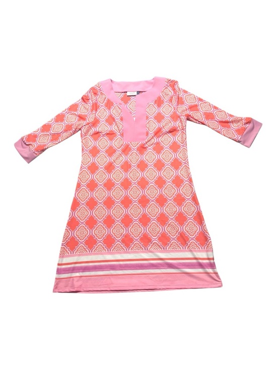 Cabana Life Dresses & Skirts - Cabana Life Women’s Medium Dress UPF 50 Pink Geometric Dress Floral Cover Up
